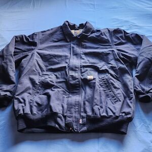 CARHARTT CAT 4 FR FLAME-RESISTANT QUILTED LINED JACKET BLUE SIZE XLARGE TALL USE